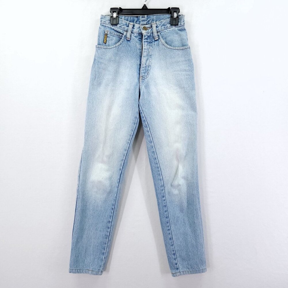 Vintage Armani Jeans Women’s Size 2 Light Wash 100% Cotton Denim Made in USA Y2K
